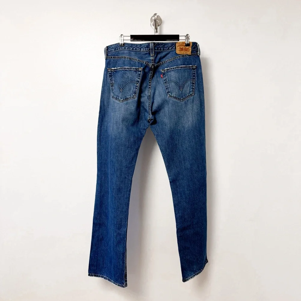 Men's Levi's 501 Straight Leg Button Fly Denim Jeans‎ Medium Wash 36 x 34
